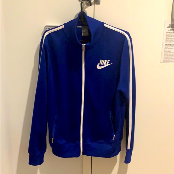 nike poly tracksuit blue